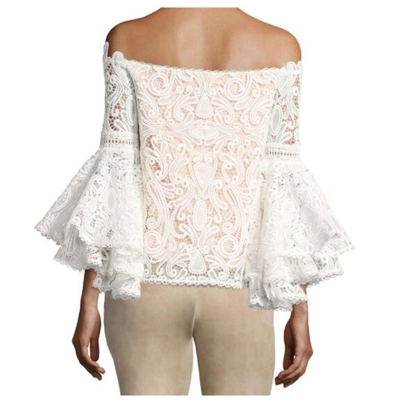 ALEXIS Off Shoulder Bell Sleeves Lace Top - XS - Picture 3 of 4